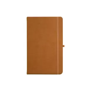 Standart Lastik Kilitli Arka Kapak Cepli Termo Deri Defter - Turuncu