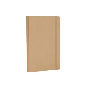 Kalemlik ve Lastik Kilitli Kraft Kapaklı Defter - Krem