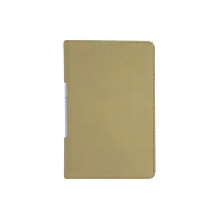 Oval Köşeli Kalem Tutacaklı Notluk - Bej