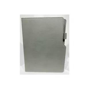 L Model Sayfa Kenarları Boyalı Dikişli Termo Deri Defter - Gri