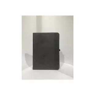 Lastik Kapaklı Kalem Geçme Yeri Termo Deri Defter - Siyah